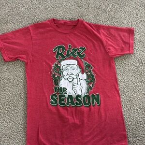 Rizz Red Santa Graphic T-Shirt